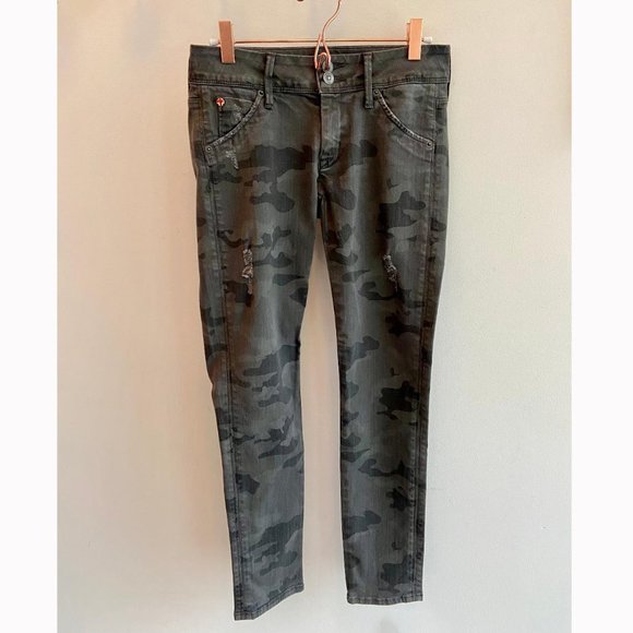 Hudson Collin Midrise Skinny Ankle Camouflage Jeans - Picture 4 of 14